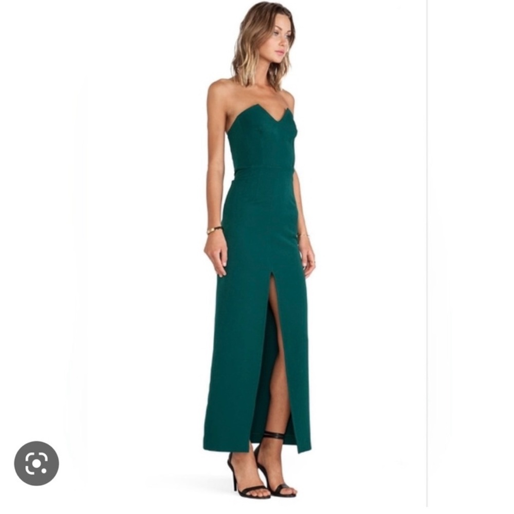 Revolve Green Long Dress with Slit Womens size Small
